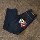 Vintage Platinum Fubu Ali Jeans Mens 32 Blue Y2K Baggy Wide Leg 32x34