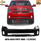 Front Bumper Cover For 2013-18 Ram 1500 2019-22 1500 Classic With Fog Light Hole (For: 2019 Big Horn 5.7L)