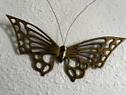 Vintage Brass Butterfly Wall Decor Hanging Enesco MCM - 13 inch