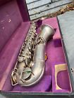 C MELODY SAXOPHONE-HOLTON-PLAYS WELL & LOOKS GOOD! SILVER-PLATED