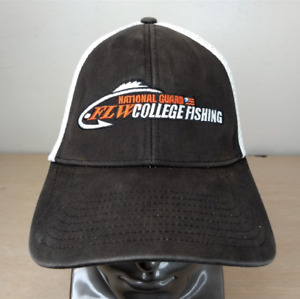 NATIONAL GUARD FLW COLLEGE FISHING FITTED MESH BASEBALL HAT/CAP, BLACK, SIZE M/L