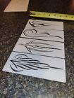 SMALL PINSTRIPE Airbrush Stencil Motorcycle FLAMES 4 Pack
