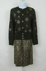 VTG 1980s UMI COLLECTIONS BY ANNE CRIMMINS KNIT LG JACKET & 12 METALLIC SKIRT