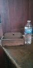 Antique early Primitive Wood Wall Box Candle Box Heavy wear But Nice patina AAFA