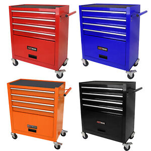 New Listing4 Drawers Rolling Tool Box Cart Chest Tool Garage Storage Cabinet with Wheels