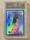 New Listing2010 Bowman Chrome Christian Yelich Blue Refractor Auto /150 BGS 9/9 Brewers