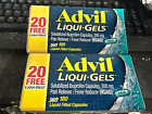 Advil Liquid Gels Solubilized Ibuprofen Capsules, 200 mg (180 Capsules) LOT OF 2