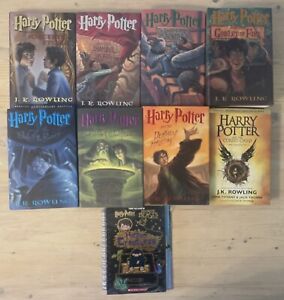 HARRY POTTER Hardcover Book Set Lot 1-8 by JK Rowling First 1st Edition + Bonus