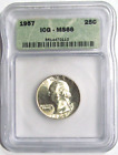 1957 WASHINGTON Silver Quarter ICG MS 66