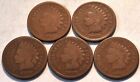 New ListingLot (5) Better Date Indian Head Cents 1866 1869 1870 1871 1872 Penny 1C Coins