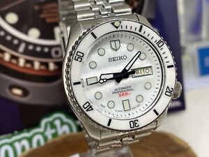 Seiko 6309 7290 Diver Mens Refurbished Watch Classic Automatic Mother Pearl Dial