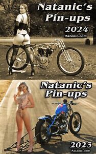 NATANIC'S Pin-ups 2023 & 2024 Biker Babe calendars - 2 calendar deal!!!