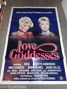 LOVE GODDESSES - ORIGINAL FOLDED U.S. POSTER - SEKA/JOHN HOLMES - 1981