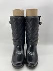 Bare Traps Womens Dolley Black Quilted Waterproof Rain Snow Boots 8 M