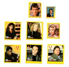 1985 THE VISITORS TV Show 8 Vintage MINI-Stickers Different Sizes Spanish Items
