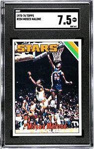 1975 Topps Moses Malone #254 Rookie HOF SGC 7.5