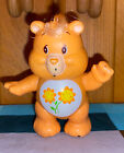 Care Bears - Friend Bear - Orange with Flowers - Poseable - 3in - Kenner-Vintage