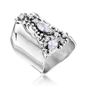 925 Sterling Silver Ring White Round/Oval Cubic Zirconia CZ Jewelry Women Gift