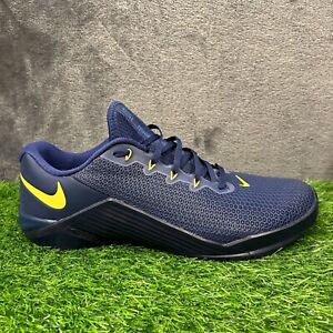 Nike Metcon 5 By You Mens 12 Blue Yellow Shoes Sneakers Athletic Training Gym