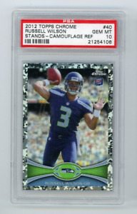 2012 Topps Chrome Russell Wilson RC Camo Camouflage Refractor /499 PSA 10 Gem SP