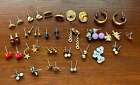 Lot of Vintage to Now Stud Pierced Earrings Cute Unicorn Moon Bows & More