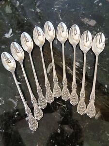 MINT8 OLD MARK+PAT+DATE REED&BARTON ICE TEA SPOON FRANCIS I STERLING SILVER SET