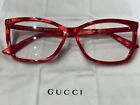GUCCI GG0025O 004 Red Women's Authentic Italy Eyeglasses Frame 56 mm With Box