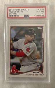 2014 Topps Update Mookie Betts #US26 PSA 10 Gem Mint RC Rookie Red Sox Dodgers