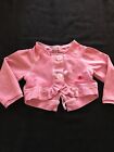 Eliane et Lena(Taille 0) Pink Ruffle Jacket With Beads  - 12 Months