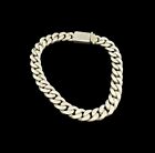 Heavy Vintage Taxco Bracelet Sterling Silver Cuban Link Solid Box Clasp Mexico