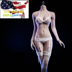 1/6 female white Lingerie bra Panties stockings for Kumik Phicen hot toys ❶USA❶