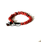 New Chunky Red Coral Beads Bracelet Adjustable