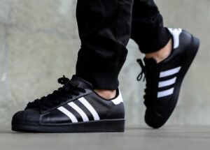 Used Great Condition- Size 7 - adidas Superstar Core Black 2019- Used, No Box