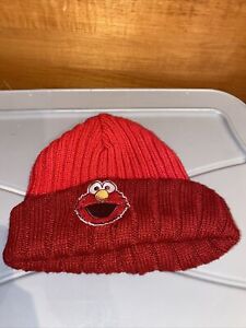 Elmo Beanie Hat Mens One Size Red As Is Sesame Street (h5)