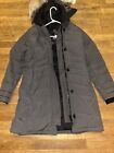 Authentic Canada Goose  Puffer Jacket With Fur On Hood Grey Good Condition