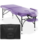 OPEN BOX - Portable Massage Table-Tilt Backrest, Aluminum Legs, Case - Lavender