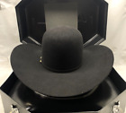 Jw Brooks Custom Hats 100X Black 8.5oz Work Horse 5in. Brim Felt Cowboy Hat