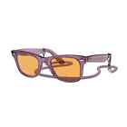 RAY BAN Sunglasses WAYFARER RB 2140 661313 Transparent Violet Orange 50MM