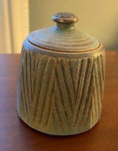 New ListingStudio Art Pottery Lidded Jar Artist Signed