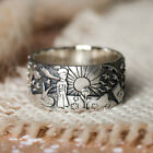 925 Silver Plated Ring Fashion Jewelry Women/Men Party Band Ring Sz 6-10