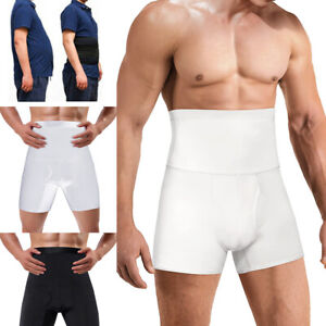 Men's Compression High Waist Boxer Shorts Belly Control Girdle Pants Body Shaper