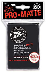 Ultra Pro Pro Matte Black Gaming Sleeves Standard CCG (50ct) *NEW*