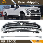 Fit For 2020-2022 Ford F-250 F-350 Front Upper Bumper Grille Black Chrome Grill (For: 2022 F-250 Super Duty Platinum)