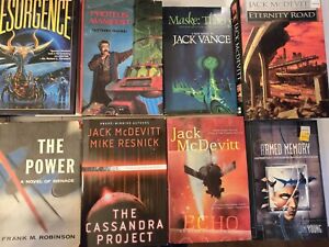 Lot of 13 Science Fiction & 1 Non-Fiction Hardcover Books 50s-2010s