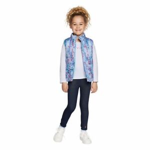 Spyder girl Kids' 3-piece Vest Set Full zip leggings long sleeve shirt