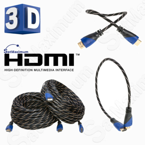 HDMI 4K Premium Mesh Cable High Speed 1080P HDTV 3D  1.5FT- 50FT Multi-Pack Lot