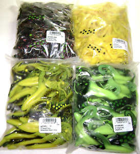 200 MISTER TWISTER 4 INCH HAWG FRAWG LURES FROGS BASS ASSORTED COLORS HUGE LOT