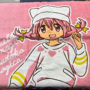 Puella Magi Madoka Magica Pink Bath towel Madoka Shikame popular item very rare