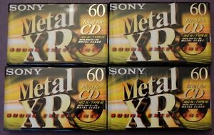 4 New Sony Metal XR 60 Type IV Blank Cassette Tapes