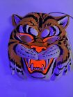 New ListingPlastic Mask Halloween Ben Cooper Vtg Tiger Black Light Rare Animal Scary Cat